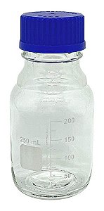 Frasco Reagente Vidro Boro 3.3 com Tampa Rosca - 250ml