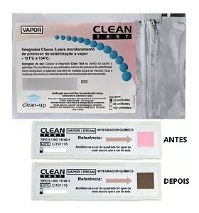 Integrador Químico Tipo 5 a Vapor Clean Test - 100 Unidades