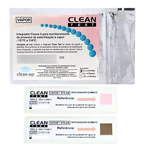 Integrador Químico Tipo 5 a Vapor Clean Test - 50 Unidades