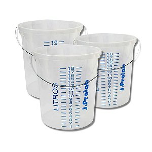 KIT 3 Baldes de Plástico Polipropileno 20 Litros