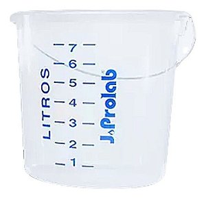 KIT 3 Baldes de Plástico Polipropileno 8 Litros