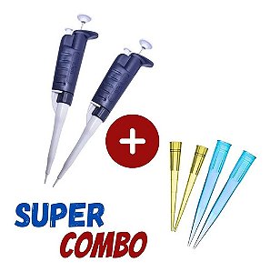 Micropipeta 10 a 100ul + 100 a 1.000ul + Combo de Ponteiras