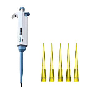 Micropipeta Biopet 10-100uL + 1000 Ponteiras