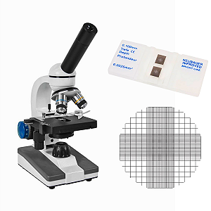 Microscópio Monocular 640X + Câmara de Neubauer