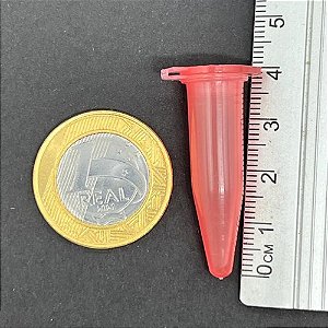 Microtubo de Centrifugação 1,0ml Vermelho Pacote com 5000 Unidades