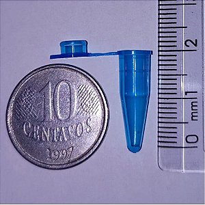 Microtubo de Centrifugação Tipo Eppendorf 0,2ml - C/ 10.000 Unidades - Azul