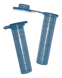 Microtubo Flaconete 2,7ml Interno 3,0ml Externo 5.000 Unidades - Azul