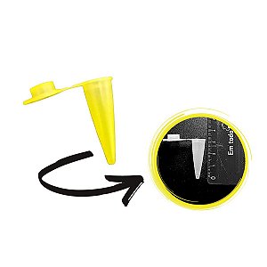 Microtubo Flaconete Tipo Epp 0,65ml Pacote com 3.000 Unidades - Amarelo