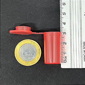 Microtubo Fundo Chato 4,5ml Cor Vermelho Com Tampa Pacote 500 Unidades