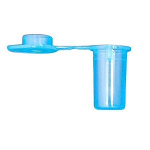 Microtubo Fundo Chato Baldinho 1,0ml Interno Cor: Azul Pacote 1000 Unidades