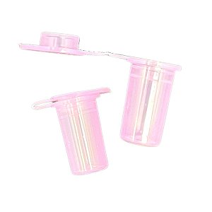 Microtubo Fundo Chato Baldinho 1,0ml Interno Cor: Rosa Bebê Pacote 1000 Unidades