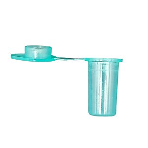 Microtubo Fundo Chato Baldinho 1,0ml Interno Cor: Verde Pacote 1000 Unidades