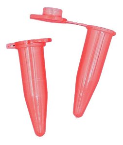 Microtubo Tipo Eppendorf 1,0ml Int. Pacote com 500 Unidades - Vermelho