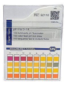 Papel Indicador de Ph 0-14 Caixa com 100 Testes em Tiras Marca: M.N.
