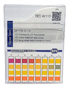 Papel Indicador de Ph 0-14 em Tiras Marca M.N - 200 Testes