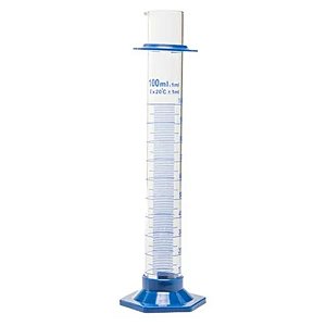 Proveta de Vidro Boro 3.3 Base Hexagonal Plástico - Volume: 50 ml