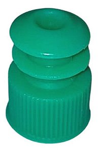 Tampa Tipo Flecha Para Tubo de Ensaio 12x75mm Verde - 1000 Unidades
