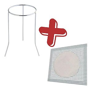 Tripé de Ferro Zincado + Tela de Arame c/ Refratário