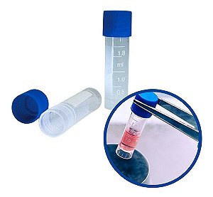 Tubo Criogênico 2,0ml Graduado com Tampa Pacote: 300 unidades