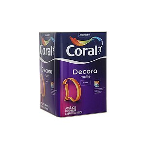 TINTA ACRÍLICA FOSCA DECORA MATTE PREMIUM BCO GELO 18L - INTERIOR E EXTERIOR
