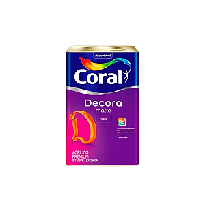 TINTA ACRÍLICA FOSCA DECORA MATTE PREMIUM BCO NEVE 18L - INTERIOR E EXTERIOR