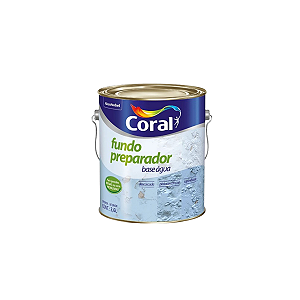 FUNDO PREPARADOR BASE ÁGUA INCOLOR CORAL 3,6L