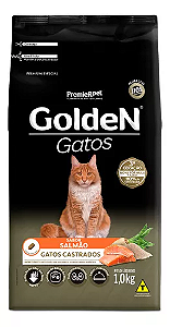 Ração Golden Gatos Castrados Sabor Salmão - 1kg