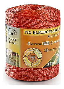 Fio Eletroplástico Laranja de 500 Metros