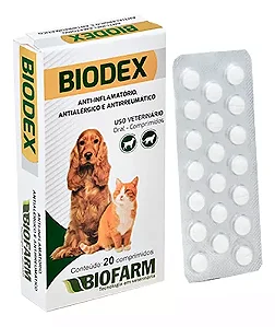 Biodex Comprimido C/20 - Combate Infecções em Cães e Gatos | Biofarm