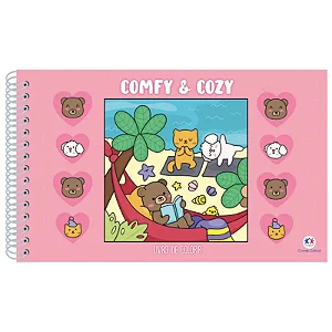 Comfy and Cozy- Livro para colorir capa dura