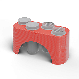 Suporte para 4 Tubos Porta Lâminas de Microscópio - STPLM4