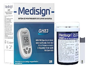 Kit Medidor De Glicose Diabetes C/ 50 Tiras Medisign