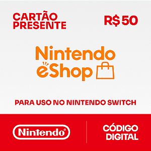 R$50 Nintendo eShop - Cartão Presente - Rewin Games