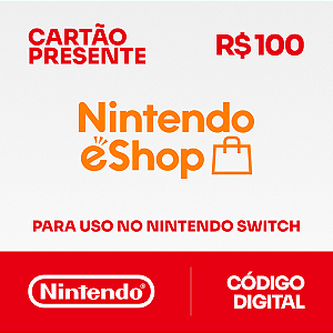 R$100 Nintendo eShop - Cartão Presente - Rewin Games