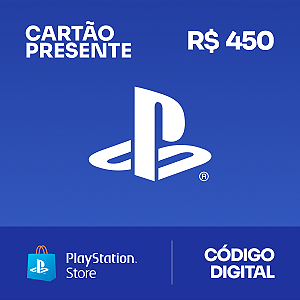 R$450 PlayStation Store - Cartão Presente Digital [Exclusivo Brasil] - Rewin Games