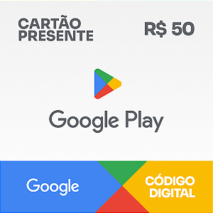 R$50 Google Play - Cartão Presente - Rewin Games