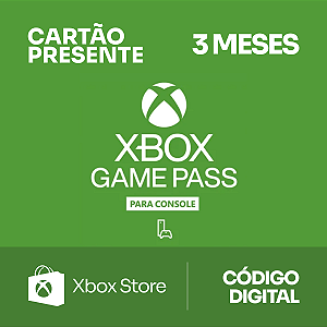 Xbox Game Pass Console 3 meses - Cartão Presente - Rewin Games