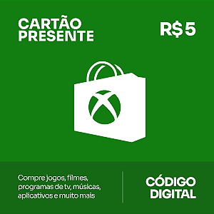 R$ 5 Xbox - Cartão Presente - Rewin Games