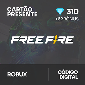 Free Fire 310 diamantes + 62 Bônus - Cartão Presente - Rewin Games