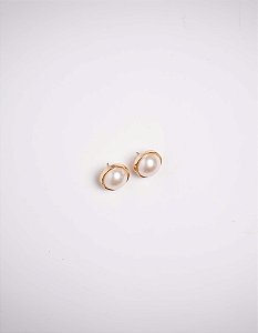 Brinco Botão Peônia Vintage