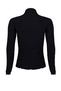 EUGÊNIA Blusa Gola Alta Basic Pigues Preto