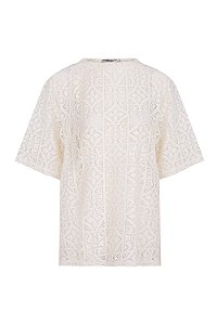EUGÊNIA Blusão Renda Bar II Creme