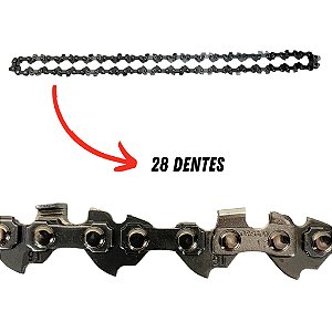 Corrente 28 dentes Faca Sabre Para Motosserras 40cm 16p 3/8 1.3mm Stihl Husqvarna Tekna