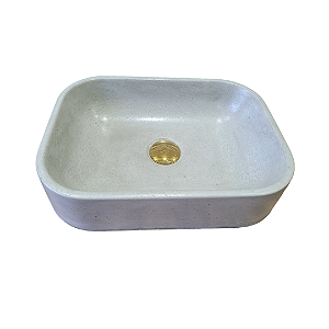 Cuba de Apoio para Banheiro Concreto Premium - Cinza Natural