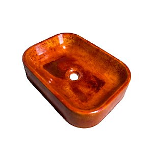 Cuba de Apoio para Banheiro Concreto Premium - Corten