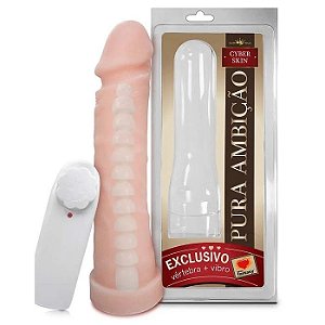 Prótese em CyberSkin com Vibro e Vertebra 18x4,5cm