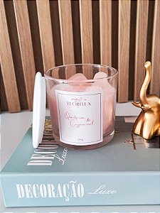 Vela quartzo rosa & cerejeira real