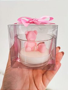 Vela urso com caixa acetato 10 un.