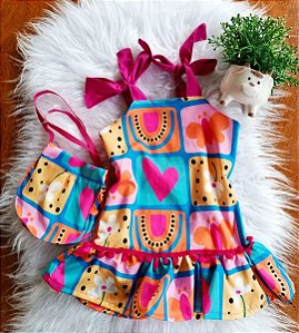 Vestido Chuva de Amor Pink + Bolsa
