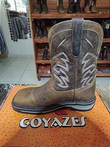 Bota Goyazes Couro Dallas Ocre Dallas Tabaco 227405 Tamanho 44